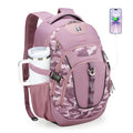 Swissdigital Design Laptop Backpack with USB Charging Port, Travel Backpack Fits 15.6 inches Computer, 31L College School Backpack for Men, Pink Camo | SD803-93 - color: Pink Camo