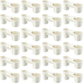 LemonRoad 24 Pcs Bird Drinker Feeder Cups Plastic Water Bottle Cup for Cage Ideal for Pigeon Bottle Chicken Quail Poultry Waterer Accessories (White) - color: White