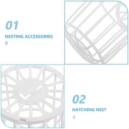 Milisten 4-Pack Bird Nesting Material Holder Plastic Cage Dispenser | Slotted Canary Finch Nest Box Keeps Breeding Fibers Clean - Easy to Hang, Washable Design Fits Small Pet Setups Perfectly.