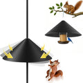 19 Inch Metal Squirrel Baffle for Bird Feeder Pole | Squirrel Proof Bird Feeders for Outdoors Hanging Cover for Rain Guard, Rust Proof Chew Proof Heavy, 1 Pack