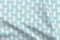 Spoonflower Fabric Bunny Rabbits Small Scale Blue on Petal Signature Cotton | Fat Quarter | Easter Bunnies Eggs Decor Print | Use for Sewing Quilting Apparel Home Decor - size: Fat Quarter