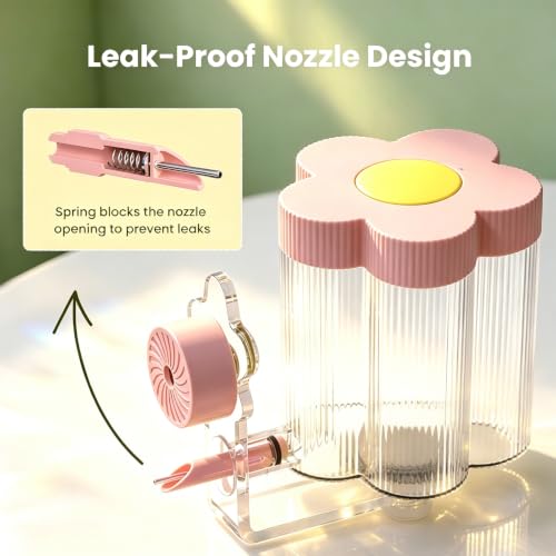8.4 Oz No Mess Bird Water Feeder, Auto Parrot Cage Water Dispenser (Pink) | Magnetic Mount, Drip-Free, Easy Top Refill, Mount Inside or Outside Cage, for Parakeets Cockatiels Budgies Lovebirds Canary - color: Pink