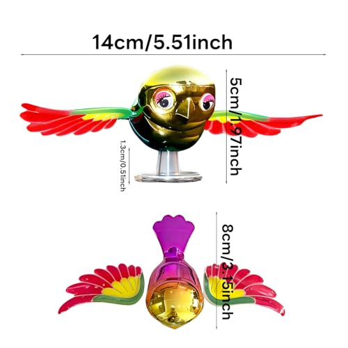 Wind-Activated Flapping Bird - Flying Companion for Rearview Mirror, Speed-Responsive Wing Accessory (Blue) - color: Blue