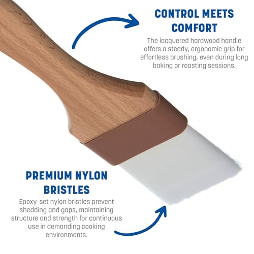 SPARTA 4039700 Nylon Wide Brush, Flat With Nylon Bristles, 2 Inches, Brown - size: 2" Wide Brush