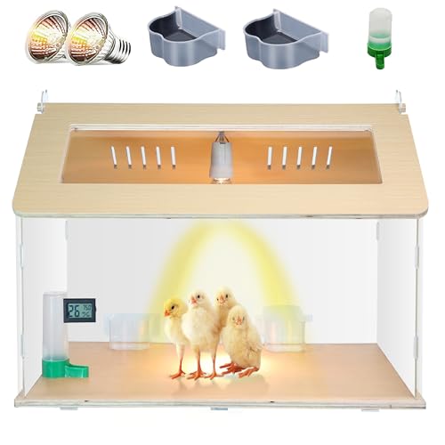Newborns Chick Brooder Box Quail Cage Bird Playground Chick Starter Kit | 25~40 Small chicken coop Baby chicken supplies Baby chicken cage Brooder box for chicks