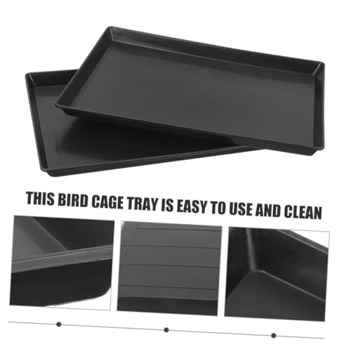 Totority Replacement Tray for Dog Crate Thickened Pet Tray for Small Dogs Bunnies and Birds Easy to Leakproof Design for Cage Maintenance Black