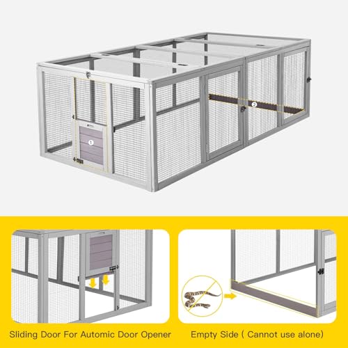 Aivituvin Chicken Coop Run Extension Rabbit Enclosure Outdoor Duck Hen Playpen - size: 79.0"L x 37.8"W x 20.7"H