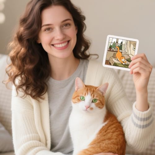 CHGCRAFT Cat Life Comics Clear Stamps Cat Taking a Bath Transparent Stamps Pet Sleeping Silicone Clear Stamp Seals for DIY Scrapbooking Photo Album Decoration, 4.3×6.3 inch - style: Cat Life