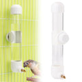 Hypeety Leak-Proof Bird Water Bottle for Cage Clear No Spill Bird Dispenser | Automatic no-drip bottle, with spring valve, 9.4 fl oz/280 ml, white, for small parrots/budgies/cockatiels/lovebirds/parakeet - size: 9.4 oz/280 ml