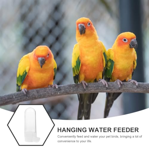 Hemobllo 2pcs Bird Water Feeder for Cage, Automatic Bird Waterer Dispenser with Widened Slot for Parakeets, Cockatiels &, Mess-Free Hanging Water Container for Small Pet Supplies, Blue