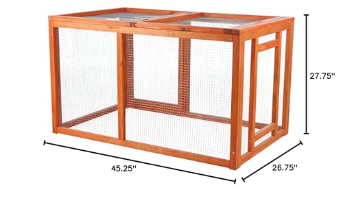 Trixie Natura Chicken Outdoor Run with Mesh-Covered Top, Extension for Natura Chicken Coops (55960, 55962, 55963, 55964), up to 2 Chickens (Standard Size) or 4 Bantams