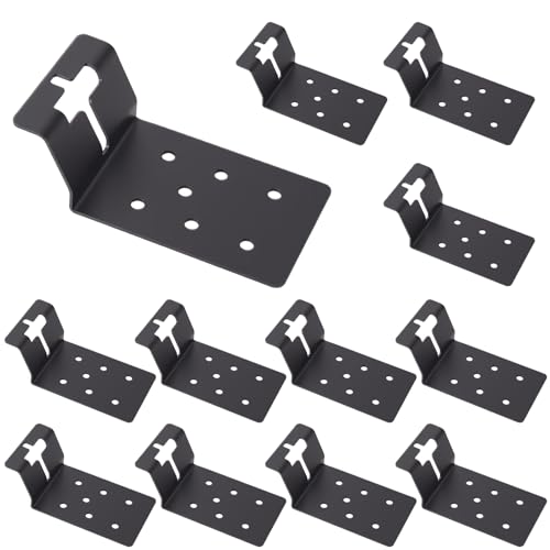 18 Pcs Black T-Post Bracket 3" | Post Mount Bracket for Signs, Fences, Mailboxes & Bird House Feeders - color: Black, size: 18 Pcs