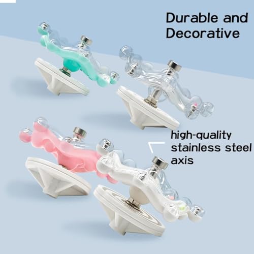 MANON ROSA Bird Toys for Parrots - Spinning Wheel Chew Toy with Rotating Plastic Spinner, Enrichment Puzzle Cage Activity for Parakeets, Conures & Cockatiels - color: 01 Clear