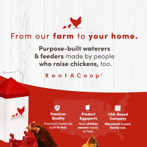 RentACoop Chick2Chicken 5lb 2-Port Feeder and 1-Gal Small Cage Waterer Set