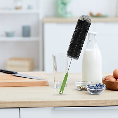 Long Bottle Brush, 12.98 in Bendable Cleaner Brushes for Cleaning Neck Beer Bottles, Wine, Baby Bottles, Water Bottles, Tumblers, Flask, Bird Feeder, Vase, Pipes and Brewing Supplies Black/1Pack - color: Brush-daheishua