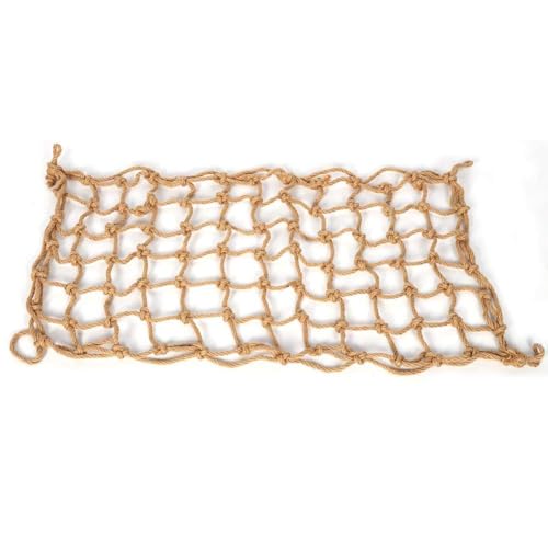 Tnfeeon Climbing Net, Hemp Rope Hanging Swing for Medium to Large Parrots, Bird Cage Toy for Climbing Exercise and Play