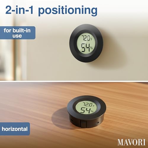 3 x Digital Hygrometer Thermometer for Indoor – Mini Humidity Meter with Accurate Sensor Temperature and Humidity Monitor for Home, Humidor, Reptile Tank – Fahrenheit (℉) /Celsius(℃)