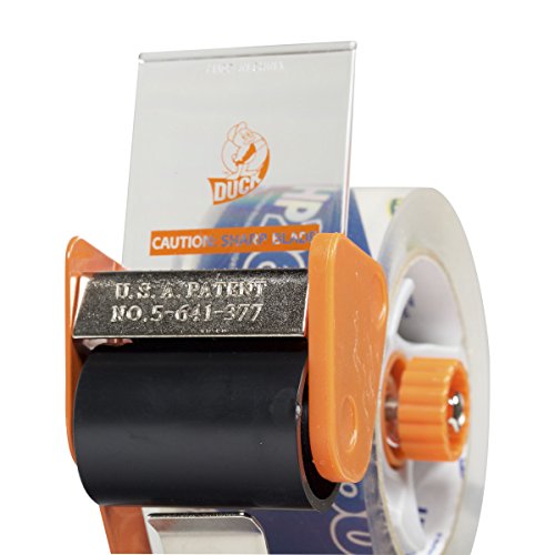 Duck High Performance Clear Packing Tape with BladeSafe Dispenser –Tape Gun with HP260 Strong Packaging Tape for Shipping,Moving, Mailing & Boxes-3" Core, 1.88" x 60 Yards, Clear (1078566)(Pack of 6) - size: 6-Pack, style: Refill + Dispenser