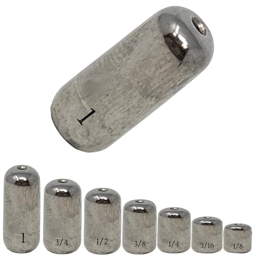 Reaction Tackle Tungsten Barrel Weights for Bass Fishing - Egg Shaped Carolina Rig Sinkers - Size Stamped Freshwater and Saltwater - color: Silver, size: 3/8 Oz (6-Pack)
