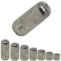 Reaction Tackle Tungsten Barrel Weights for Bass Fishing - Egg Shaped Carolina Rig Sinkers - Size Stamped Freshwater and Saltwater - color: Silver, size: 3/8 Oz (6-Pack)