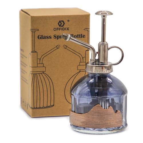Plant Mister Spray Bottle Vintage Glass Fine Mist Spritzer 6.7OZ | Gray Spray Bottles, Misters Mini Watering Can Glass Sprayer Misting for Garden Plants Indoor Outdoor Decor Cleaning - color: D-Distant Hill