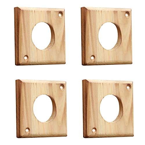 4 Pieces Bluebird House Predator Guard,Wooden Birdhouse Guard,Bird House Hole Protector Guard for Eastern Bluebird Box 1 1/2 Inch Opening