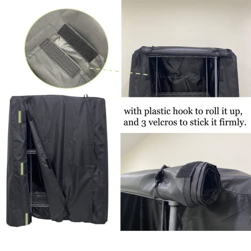 J&C Large Bird Cage Cover 420D Bird Cage Covers Heavy Duty Birdcage Cover Waterproof Bird Cage Covers for Night Blackout Sunlight Patio Birdcage Covers - size: L: 40 x 27 x 48"
