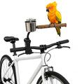Bird Perch Stand with Clip and Food Bowl for Trash Can, Adjustable & Portable Parrot Stand, Bendable Bird Training Perch for Cockatiels, Conures, Lovebirds and Medium & Small Parrots