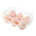 YOHA Clear Egg Storage Box Delicate 6 Girds Egg Dispenser Holder Case Refrigerator Crisper Camping Picnic Travel Portable Egg Carriage,Clear-6 - color: Clear