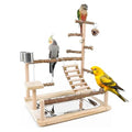 Bird Playground Parrot Playstand, Parrot Stand,Bird Wood Tall Standing Block,Game Table with Feeder… (G-500) - color: G-600