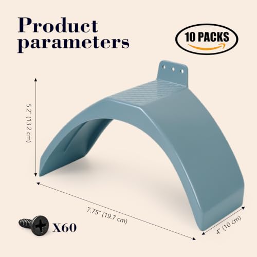 10-Pack Plastic Dove Rest Stand, Race Pigeon Dwell Perch Roost Holder with Screws (Grey, 10-Pack Stand Bundle) - color: Grey