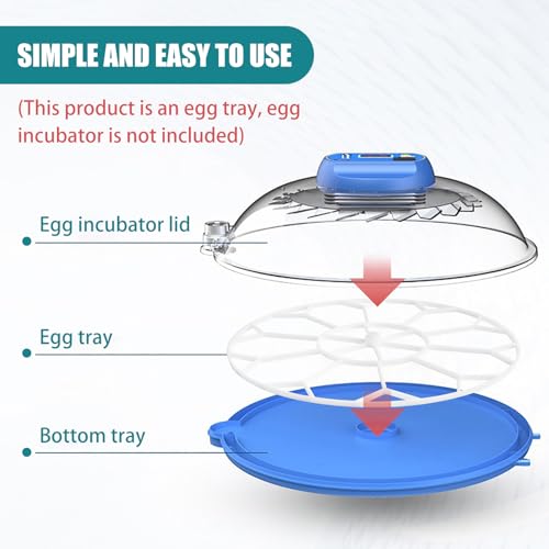 JGT360 Goose Egg Tray Fits Nurture Right 360 Incubator For Jumbo Goose Eggs | Maximum Capacity 10, Allows Easy Cleaning, Improve Hatch Rates, Quick Installation and Removal