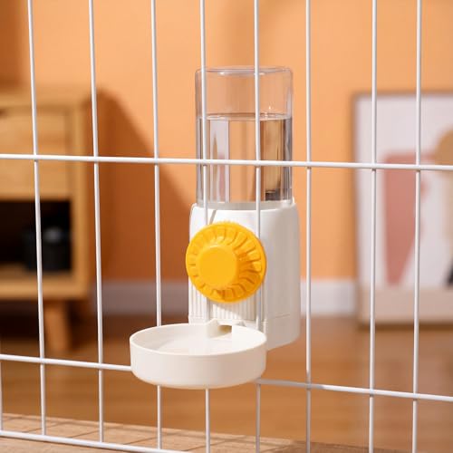 Jingmore 4 Pcs No Mess Small Bird Feeder Parakeet Water Dispenser Set Automatic Clear Parakeet Feeder Acrylic Watered Cage Accessories for Canary Budgie Lovebirds Finches(White) - color: White