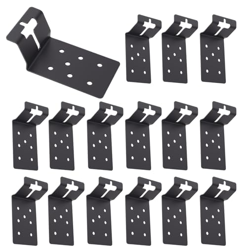 26 Pcs Black T-Post Bracket 3" | Post Mount Bracket for Signs, Fences, Mailboxes & Bird House Feeders - color: Black, size: 26 Pcs