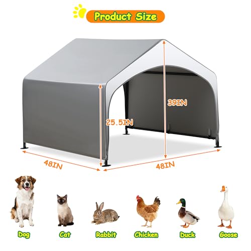 Outdoor Dog Tent Waterproof, Versatile Canopy Tent for Pets | 4'X4'X3.3' Dog Tent, Windproof & Waterproof, Easy To Clean, Spacious Rest Space Suitable For Pets