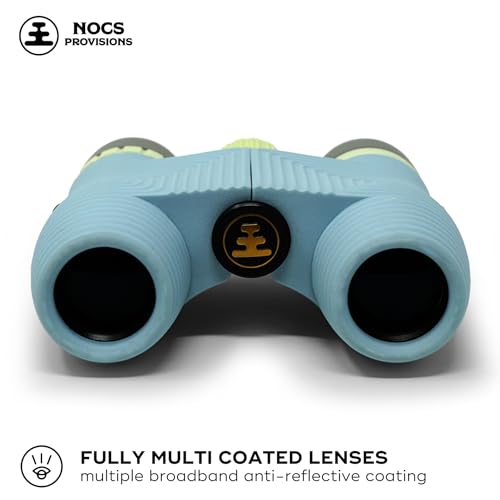 Nocs Provisions Standard Issue 10x25 Binoculars, Waterproof, Bird Watching | 10X Magnification, Bak4 Prism, Wide View Multi-Coated Lenses, Hiking & Backpacking, Adults & kids - color: Celeste Blue, size: 10x25