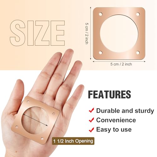 Hotop 12 Pcs 1 1/2 Inch Opening Bluebird Metal House Hole Guard Portal Bird House Protect Bird Room Guard Copper Portal with Opening for Eastern Bluebird Rooms Sparrow Houses(Rose Gold) - color: Rose Gold, size: 1 1/2 Inch, style: Opening