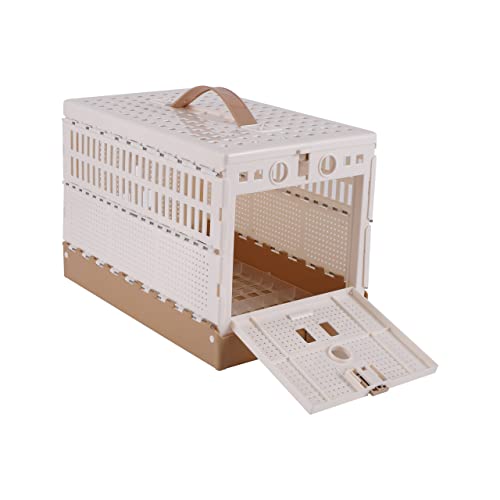 Plastic Foldable Pigeon Cage with Handle, S, Two Doors | Portable Bird Travel Carrier Cage, Pigeon Cage Pairing Cage, Pigeon Nest Box Easy to Clean for Training Release Competition - size: 12.6"L x 7.9"W x 8.7"H