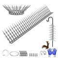 Bird Spikes Squirrel Proof Baffle for Bird Feeder Pole, Outdoor Anti Climb Spikes for Fence, Tree, Wall, Roof, Drainpipes, Deterrent Squirrel, Pigeon, Raccoon, Cat, 40 inch Stainless Steel Barb Spikes - size: 40 inches