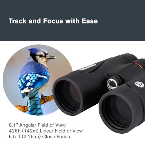 Celestron TrailSeeker ED 8x42 Binoculars for Birding & Nature – ED Glass | ED Glass for Sharp Detail, Phase & Dielectric-Coated BaK-4 Prisms, Fully Broadband Multi-Coated, Magnesium Alloy Body - style: TrailSeeker ED 8X42