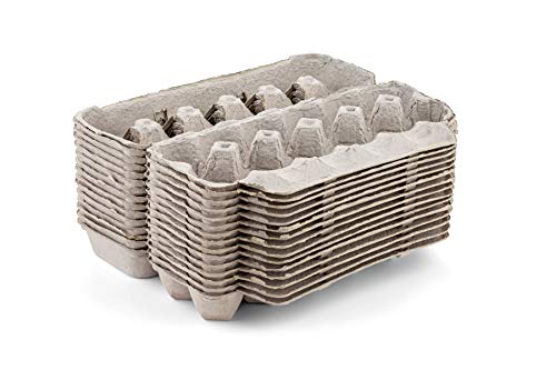 MT Products Natural Pulp Jumbo Egg Cartons 1 Dozen - Disposable Egg Storage Container (Pack of 15) - Made in the USA - size: Jumbo
