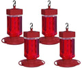 Hummingbird Feeder 32 oz [Set of 4] Plastic Hummingbird Feeders for Outdoors - Humming Bird Feeders - 10 Feeding Ports - Wide Mouth for Easy Filling/2 Part Base for Easy Cleaning
