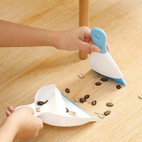 Dustpan and Brush Set (Light Blue, 2set) - color: Light Blue, size: 2set
