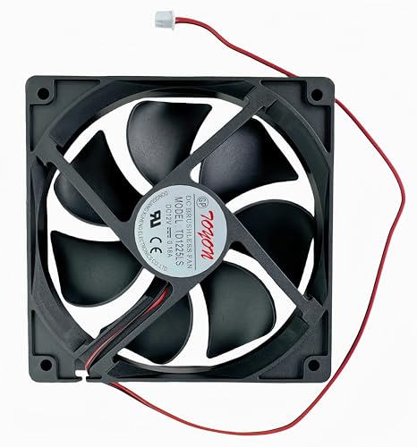 TD1225LS Cooling Fan, DC12V 0.18A 120x120x25mm 2-Wire DC BRUSHLESS Fan TD1225LS
