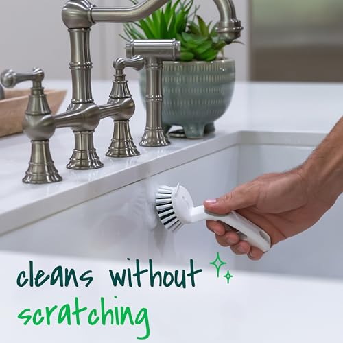 Scotch-Brite Handy Brush, 1 Pack | Small & Durable Dish Brush with H&le for Scrubbing Cookware, Tubs, Sinks, Car Tires & More without Scratching