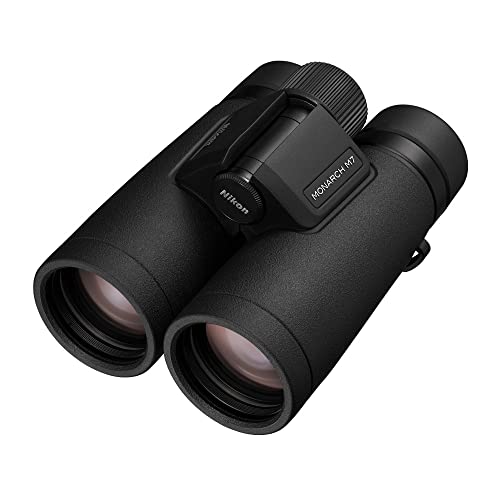 NIKON MONARCH M7 Binoculars | Lightweight Waterproof Fogproof Binoculars with ED Glass & Multilayer Coatings | Wide View, Smooth Focus & Long Eye Relief for Birdwatching, Wildlife & Outdoor Use, 8x42 | Wide field of view, locking diopter, waterproof, fogp