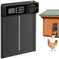 Automatic Chicken Coop Door, Battery Powered with Anti-Pinch Sensor | Waterproof Automatic Opener, Smart Timer, Large LCD Display, Auto Open/Close for Hens, Ducks & Geese Poultry