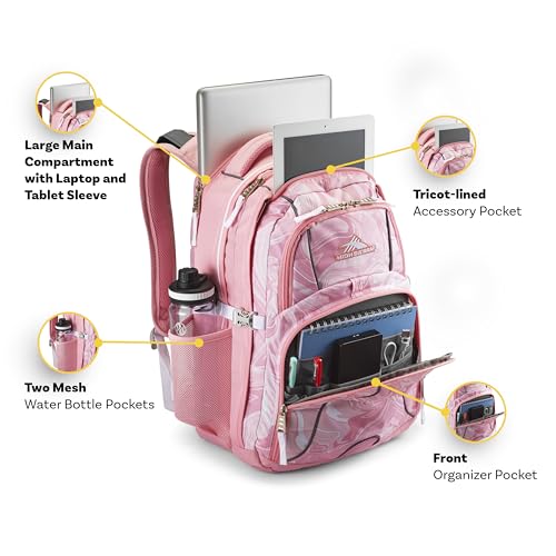 High Sierra Swerve Daypack, Pink Marble - Bubblegum Pink, One Size - color: Pink Marble/Bubblegum Pink