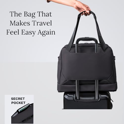 Knack Expandable Metro Duffel Midnight Black | Expands from 26L to 36L to organize whatever your day requires. - color: Midnight Black, style: Metro Duffel