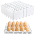12 Pack Plastic Egg Tray Egg Crates, Stackable Egg Cartons Flats Each Holds 30 Eggs, Bulk Egg Trays for Home Chicken Farmers to Packing, Storage, Shipping Eggs - White